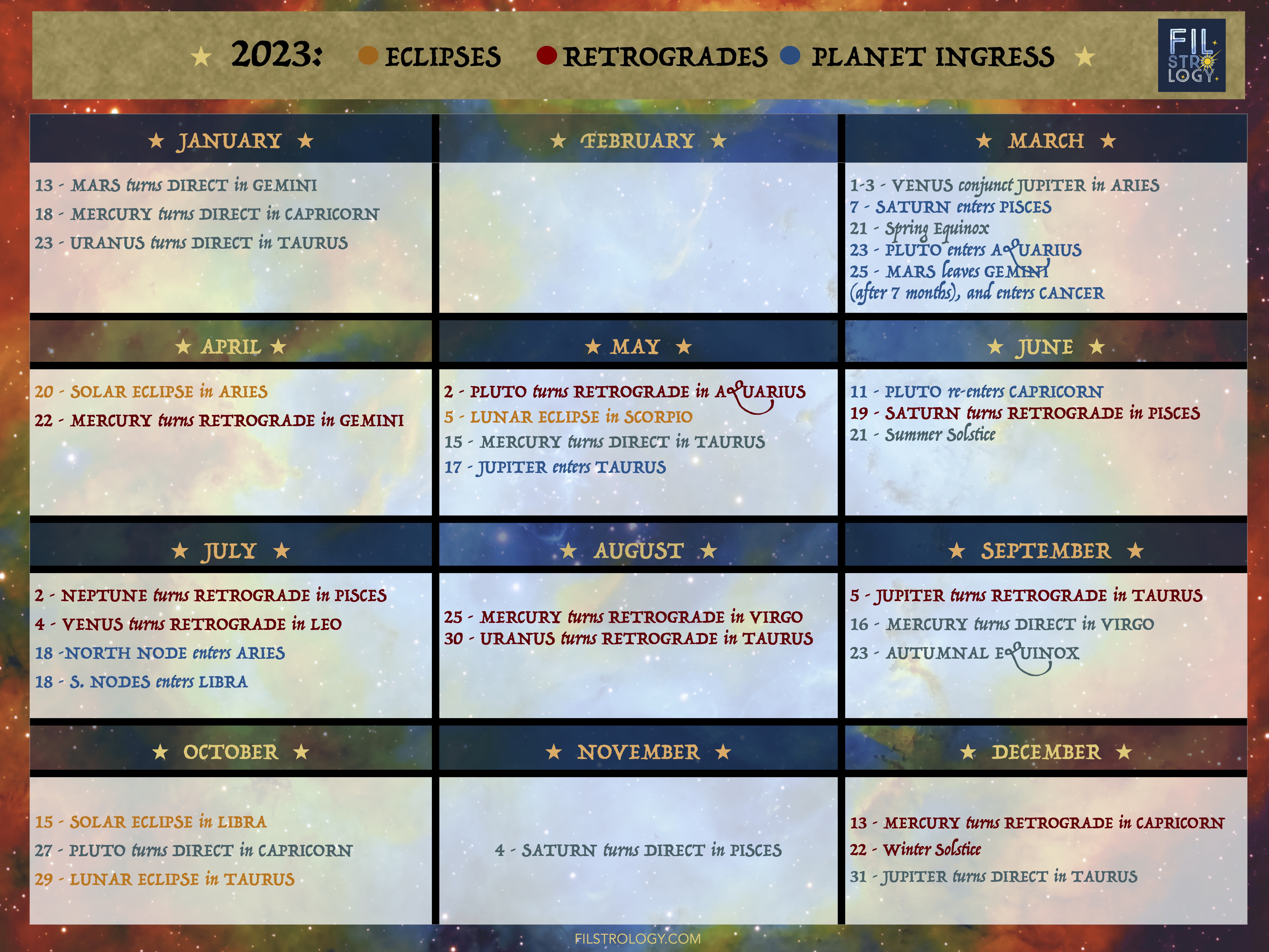 2023 Annual Calendar